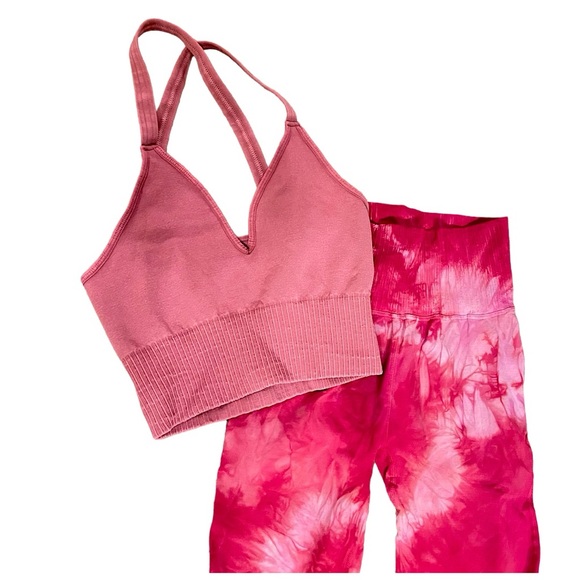 Free People Pink Tie-Dye Flare Pants - Picture 3 of 9